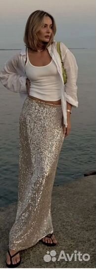 Юбка с пайетками 46-48