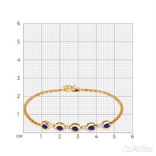 Браслет sokolov из золота, 2050067, р.17