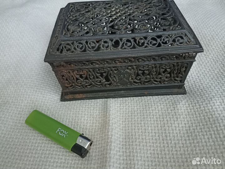 Шкатулка чугунная литье