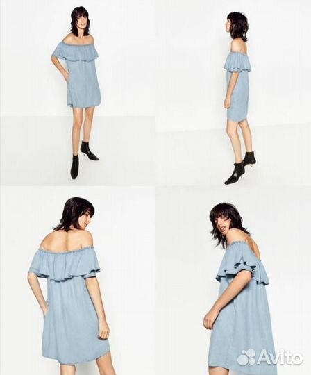 Джинсовое платье zara