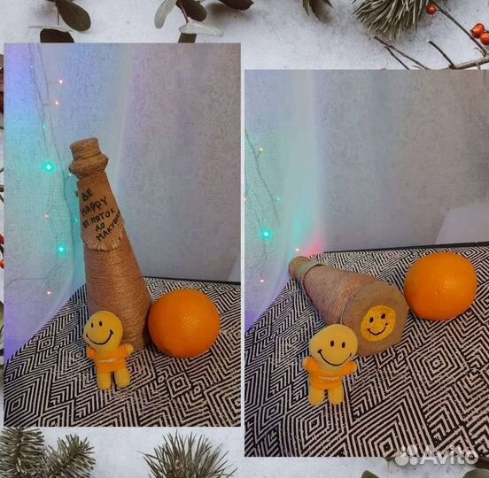 Бутылки с декором