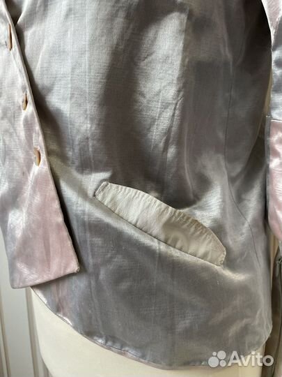 Куртка жакет атласный женский 44 S