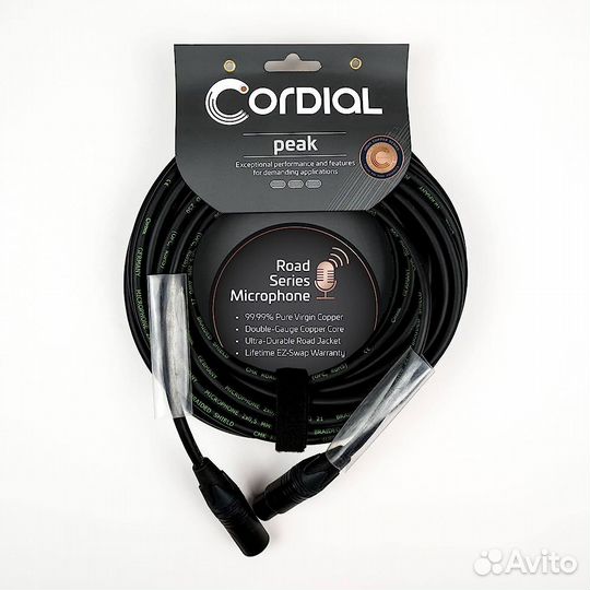 Микрофонный кабель Cordial CRM 7,5 FM-black