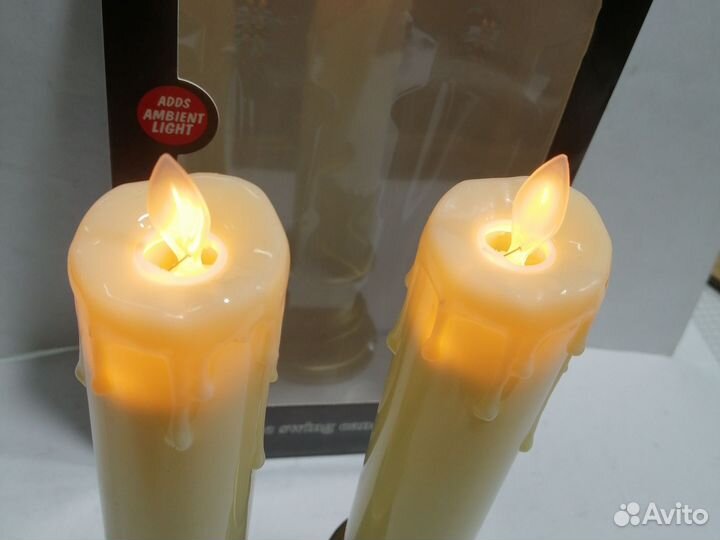 Набор свечей на батарейках с колыханием пламени