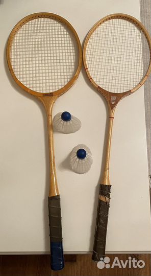 Ракетки 2 шт с валанами для бадминтона