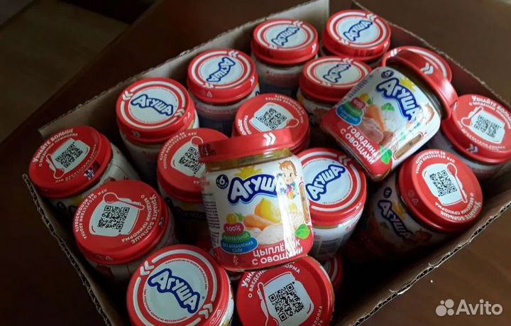 Мясное пюре Агуша, обмен