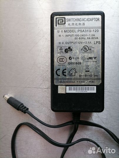 Switching Ac Adapter Psa31u-120