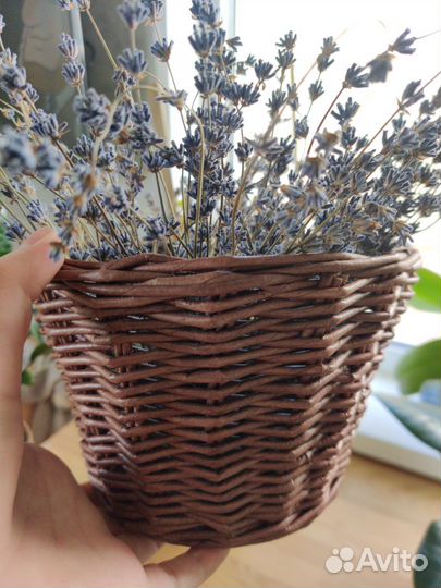 Кашпо плетеное, корзина