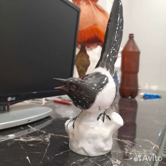 Фарфоровая статуэтка Сорока СССР