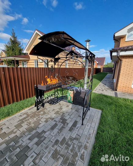 Мангал с крышей