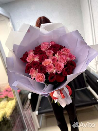 Цветы розы букет