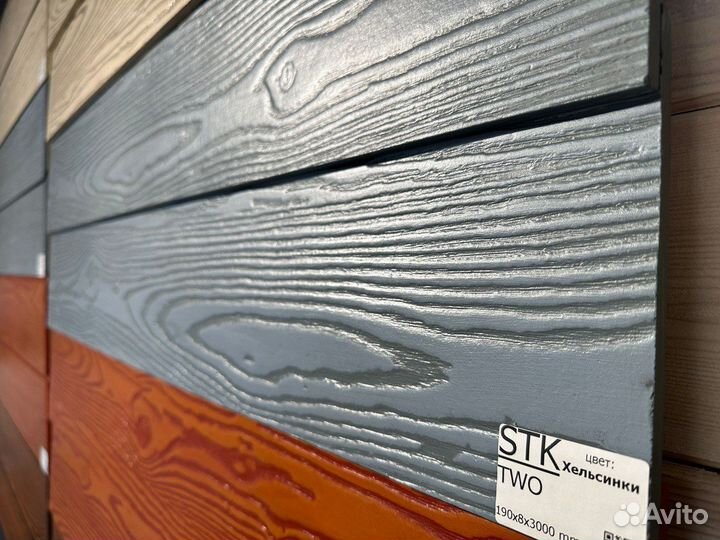 Фиброцементный сайдинг STK wood click, клик, шип