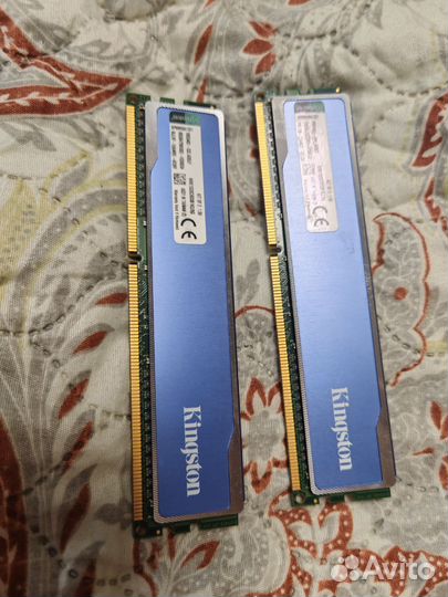 Оперативная память ddr3 8 gb Kingston Hyper blu