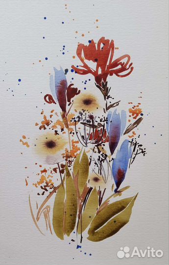 Акварель в интерьер