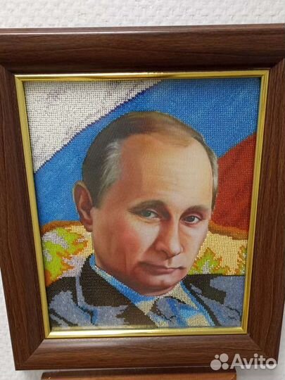 Портрет на холсте бисером