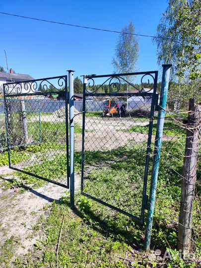 Ворота с калиткой распашные