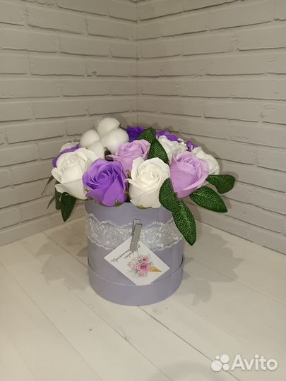 Букет из мыльных роз