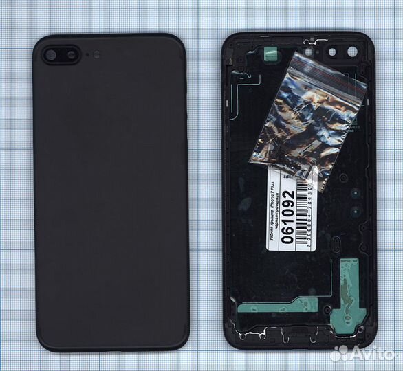 Задняя крышка для iPhone 7 Plus (5.5) черная-прече