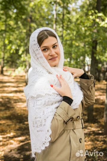 Пуховой платок/шаль