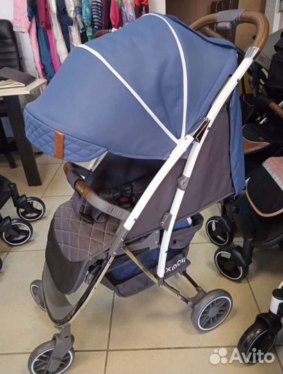 Коляска luxmom 636 голубая, новая