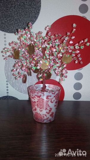 Денежное дерево из бисера