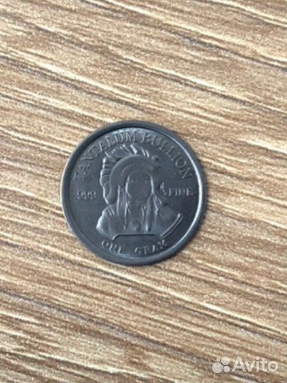 Монета США - 1 гр Титана 999 пр. Tantalum bullion