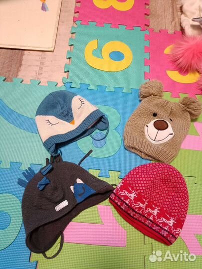 Шапки детские для мальчиков всё вместе