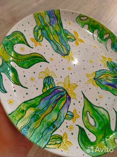 Тарелка ручная роспись