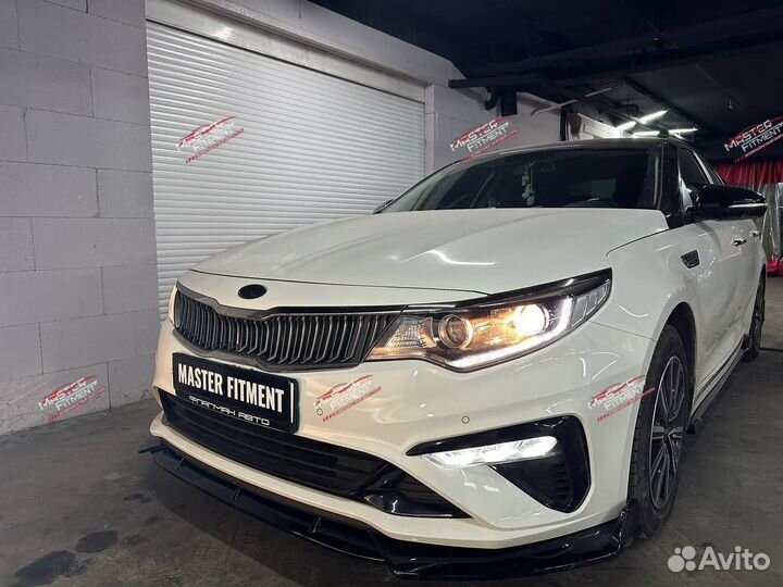 Kia optima тюнинг губа+спойлер