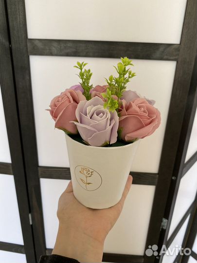 Букет из мыльных роз