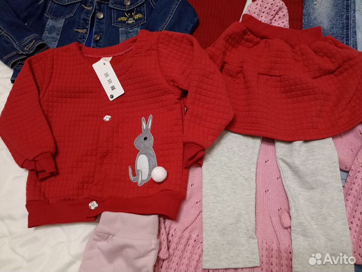 Вещи пакетом на девочку 98 104 новые и бу