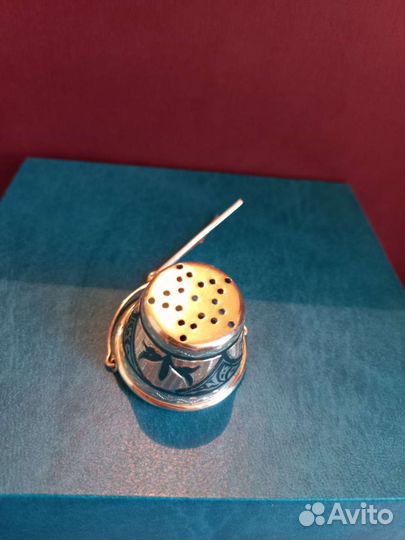 Серебряное ситечко для чайника