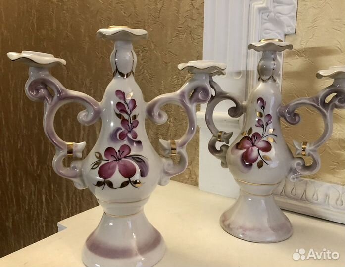 Подсвечники фарфор. СССР