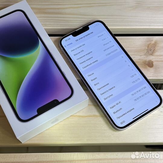 iPhone 14 128 gb sim+sim, идиал оригинал