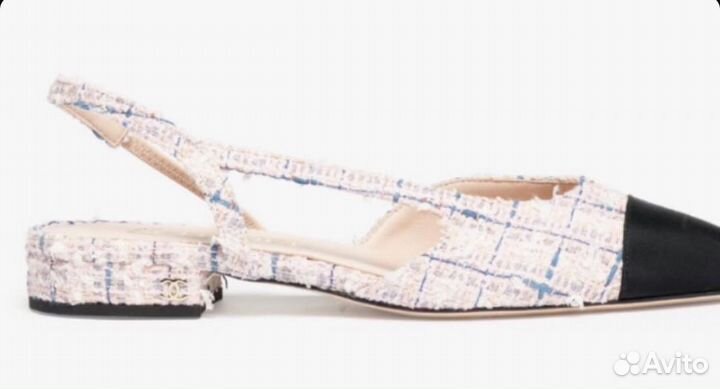 Туфли chanel slingback 37.5/38.5