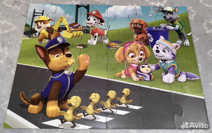 Качественный Пазл Щенячий патруль, 3 шт по 24