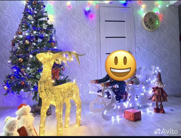 Сани Деда Мороза декоративные