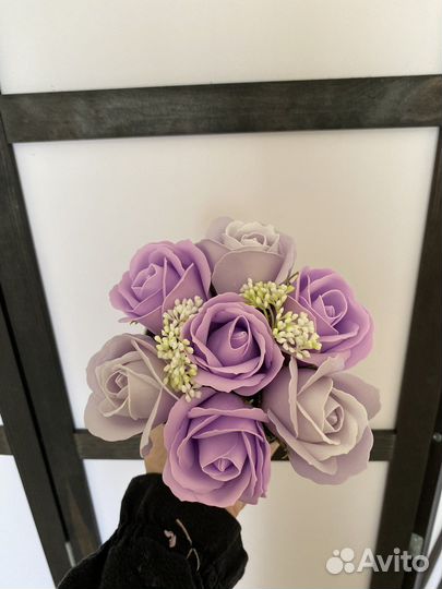 Букет из мыльных роз