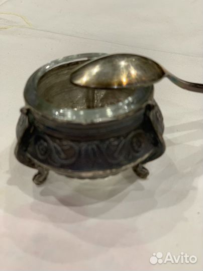 Солонка мельхиор, винтаж