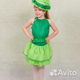 Детский карнавальный костюм капусты для девочки.