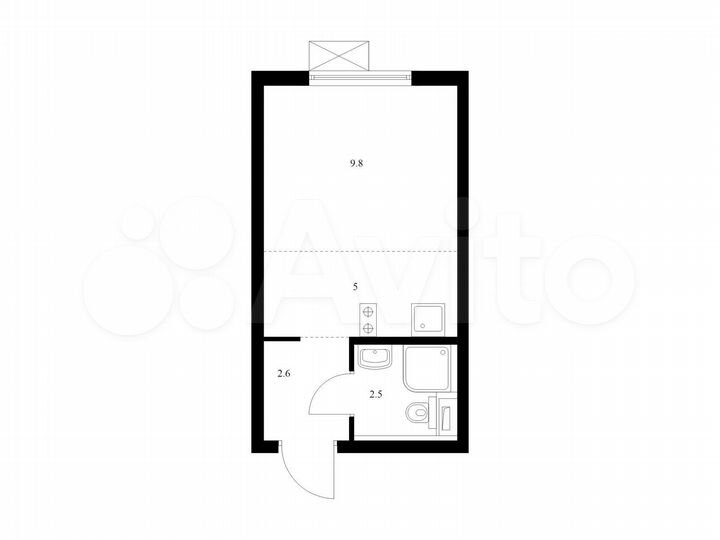Квартира-студия, 19,9 м², 6/23 эт.