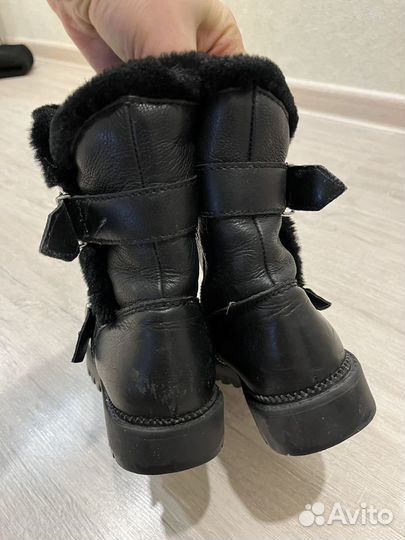 Зимние кожаные ботинки на девочку 33