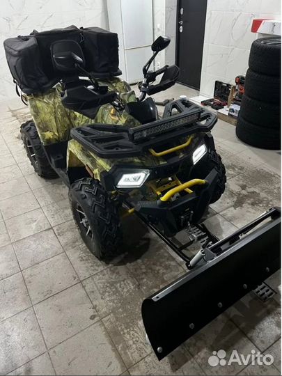 Отвал 122см AtvIron на квадроцикле Motoland 200