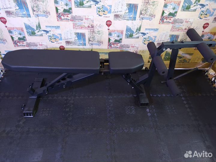 Скамья с упором под пресс, партой скотта и кёрлом