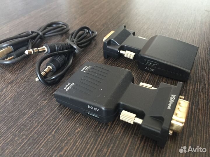 Переходник VGA - hdmi+AUX+microUSB