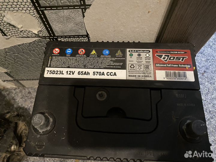Аккумулятор bost 75D23L 65 Ач обратная полярность