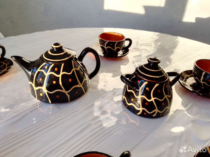Кофейный сервиз винтаж глина Болгария