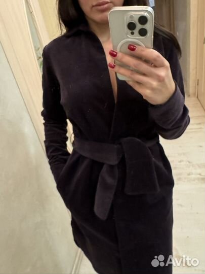 Платье вельветовое 44