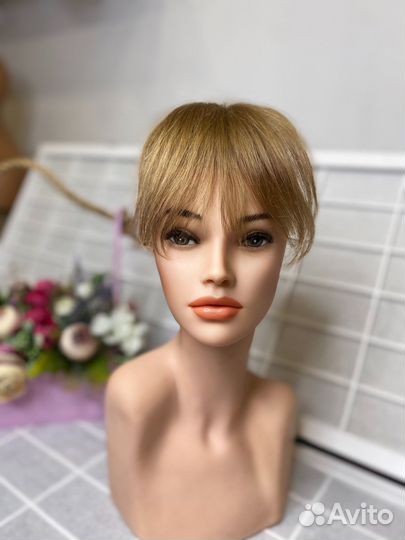 Накладная челка из натуральных волос