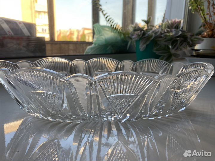 Ваза для фруктов стекло СССР